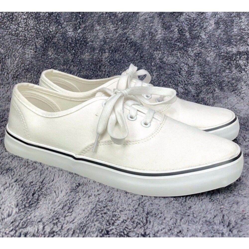 Joe Boxer White Canvas Zahara 2 Lace Up Sneakers Womens US 9 EU 41.5  Shoes